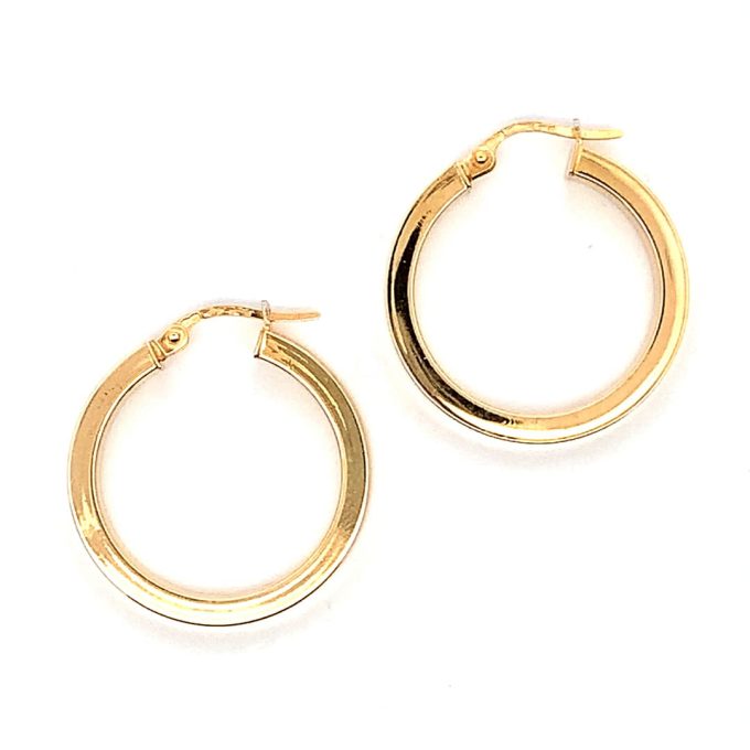 Large Yellow Gold Hoop Earrings