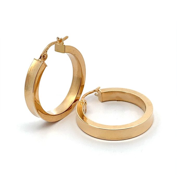 Large Yellow Gold Hoop Earrings