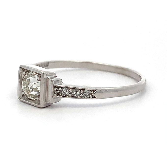 Vintage 0.50ct Diamond Platinum Ring