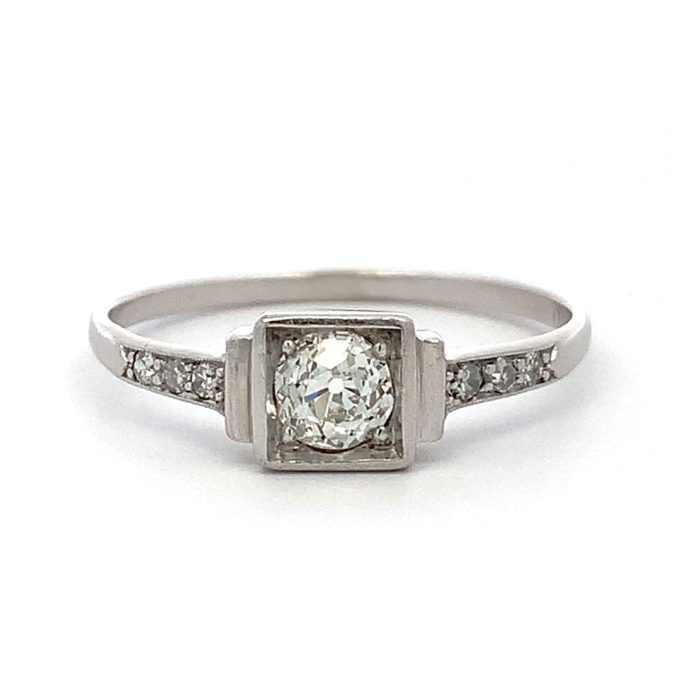 Vintage 0.50ct Diamond Platinum Ring