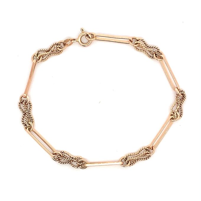 Rose Gold Fancy Link Bracelet
