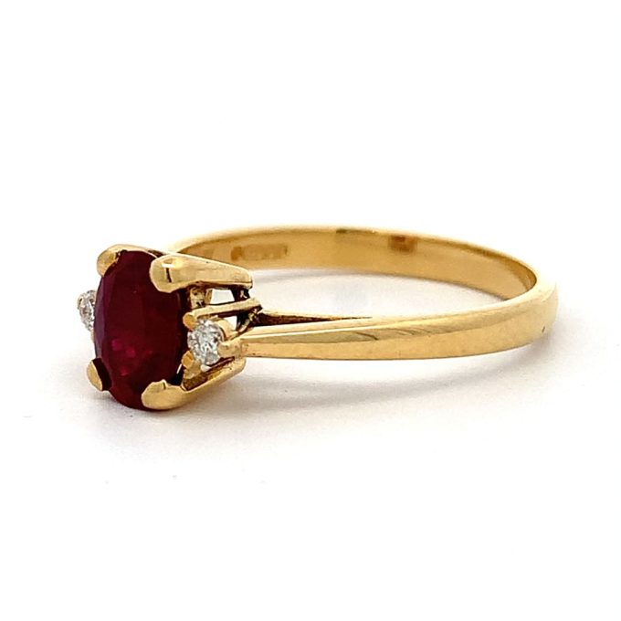 1.00ct Ruby & Diamond Ring
