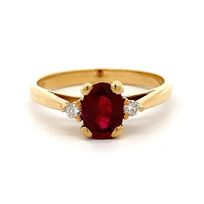 1.00ct Ruby & Diamond Ring