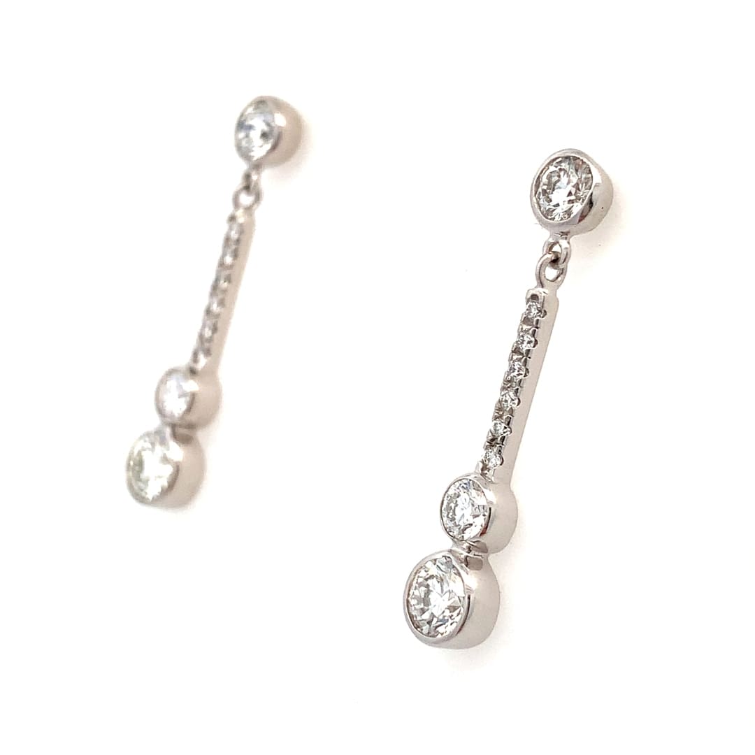 1.00ct Diamond Drop Earrings