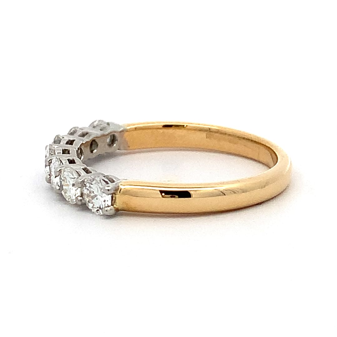 Yellow Gold Seven Diamond Eternity Ring