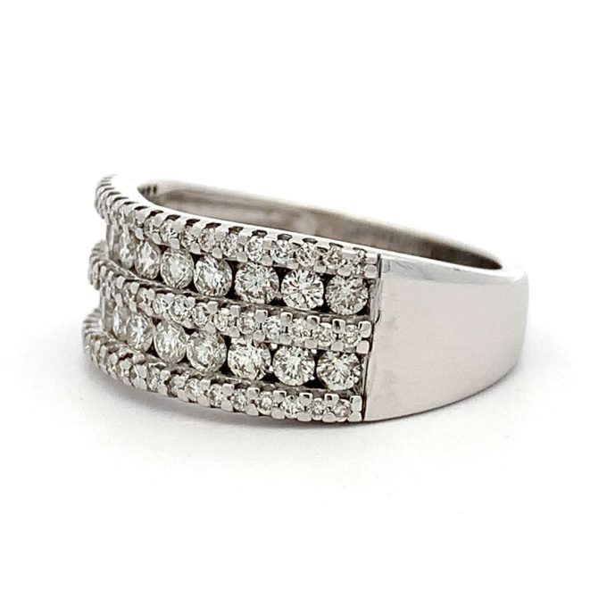 Diamond Multi Row Dress Ring