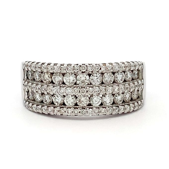 Diamond Multi Row Dress Ring