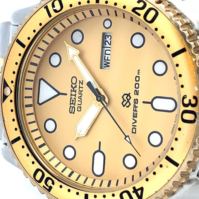 1980's Seiko Pro Diver's Two Tone Watch