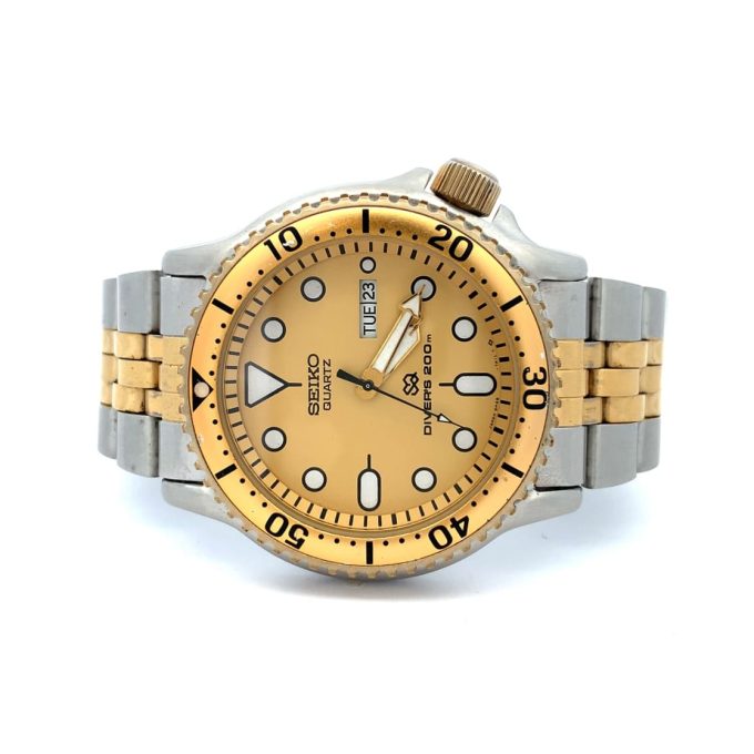 1980's Seiko Pro Diver's Two Tone Watch