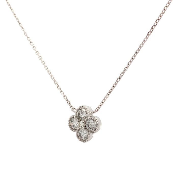 0.67ct Diamond Quatrefoil Necklace