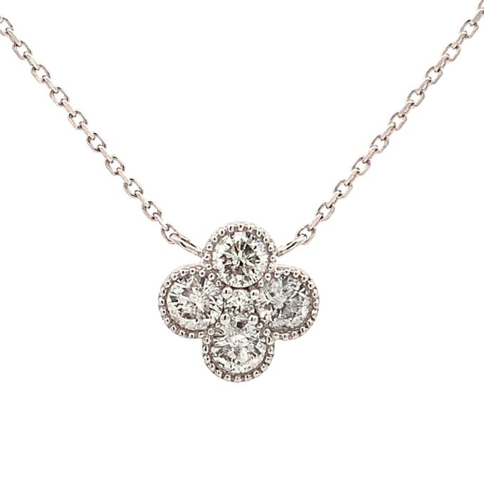 0.67ct Diamond Quatrefoil Necklace