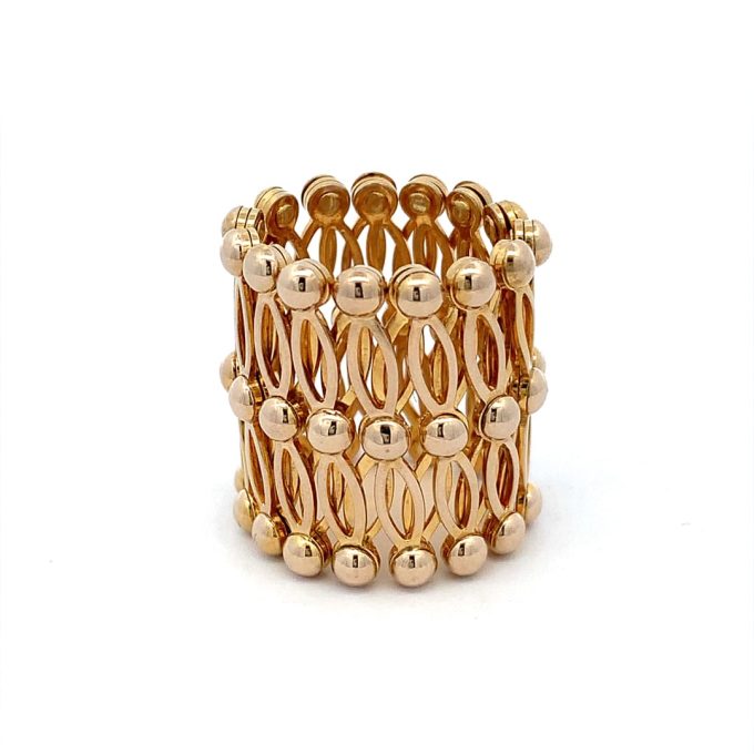 Expanding Trellis Link Gold Bracelet