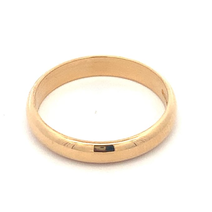 18ct Gents Gold Court Band 4mm