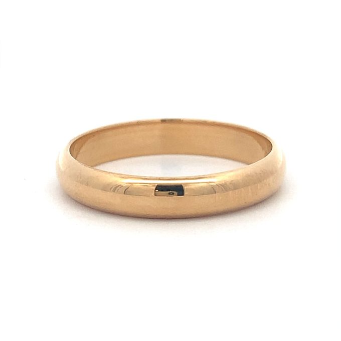 18ct Gents Gold Court Band 4mm