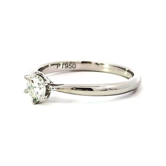 0.33ct Diamond Six Claw Platinum Solitaire Ring