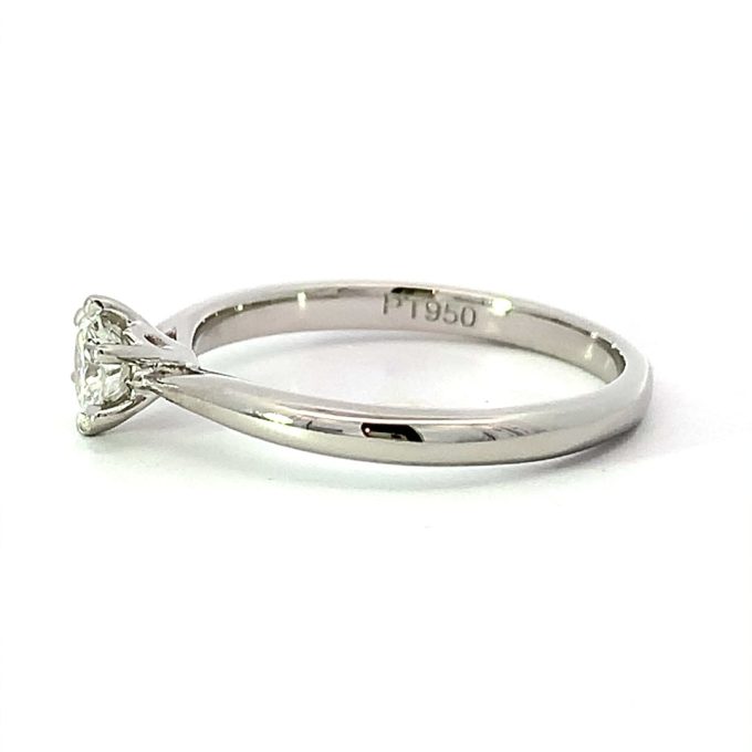 0.33ct Diamond Six Claw Platinum Solitaire Ring