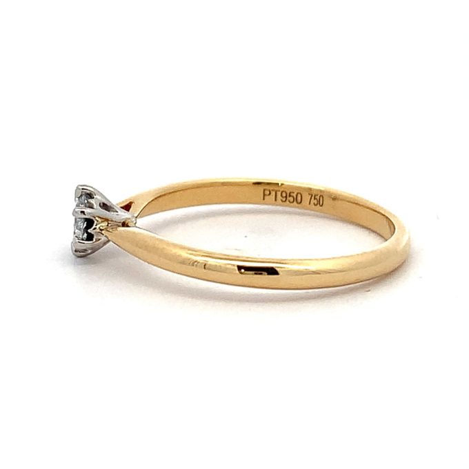 0.20ct Diamond Six Claw Solitaire Gold Ring