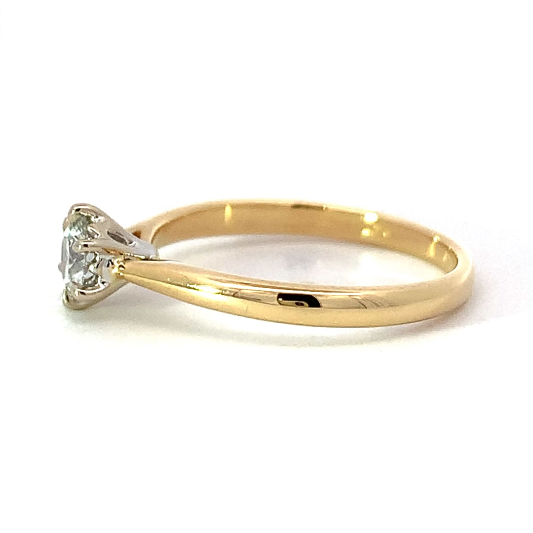 0.33ct Diamond Six Claw Solitaire Gold Ring