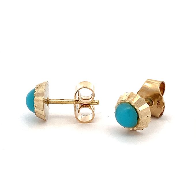 9ct Gold Bright Cut Stud Earrings