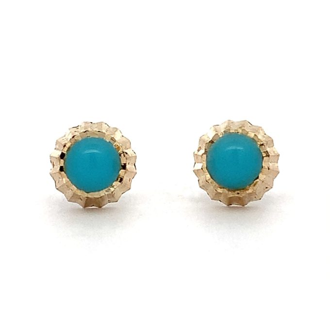 9ct Gold Bright Cut Stud Earrings