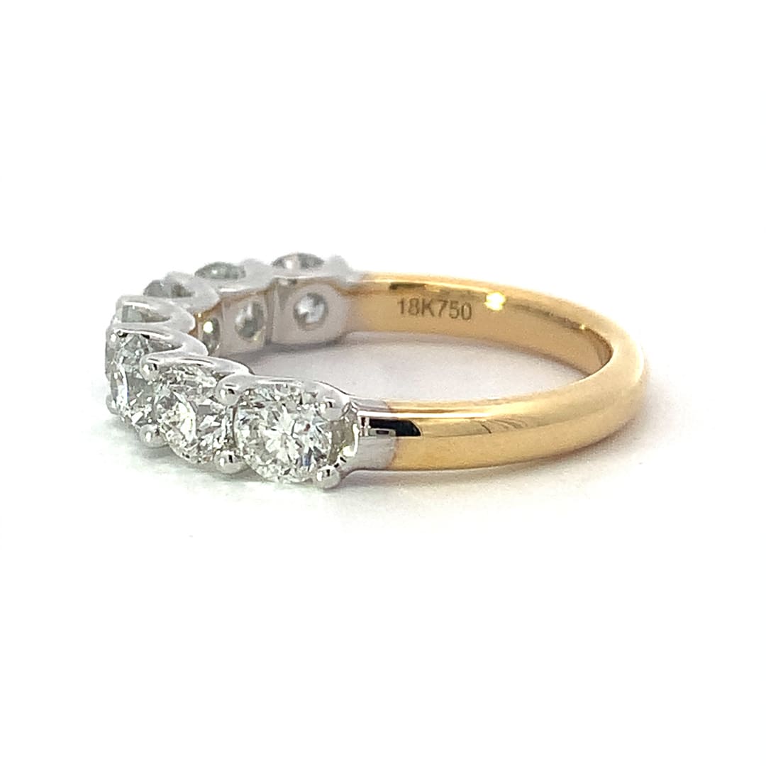 2.15ct Diamond Seven Stone Gold Ring