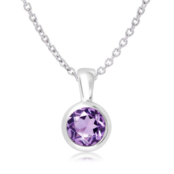 Unique Petite Amethyst Necklace