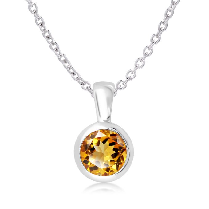 Unique Petite Golden Citrine Necklace