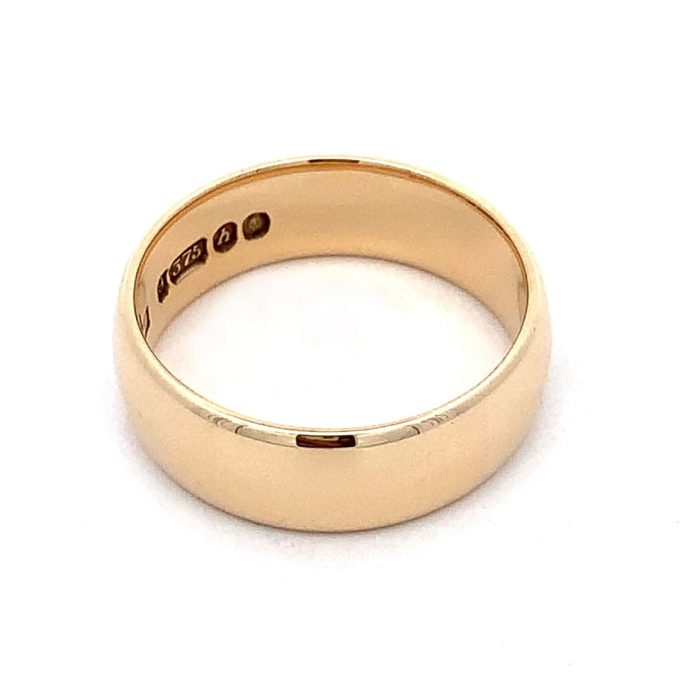 9ct Gents Gold Court Band 7mm