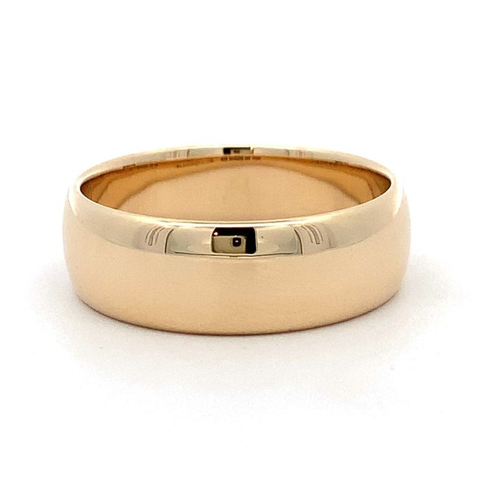 9ct Gents Gold Court Band 7mm
