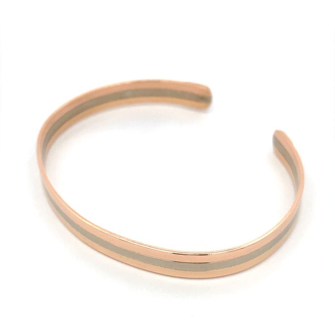 Three Colour Gold Torque Bangle