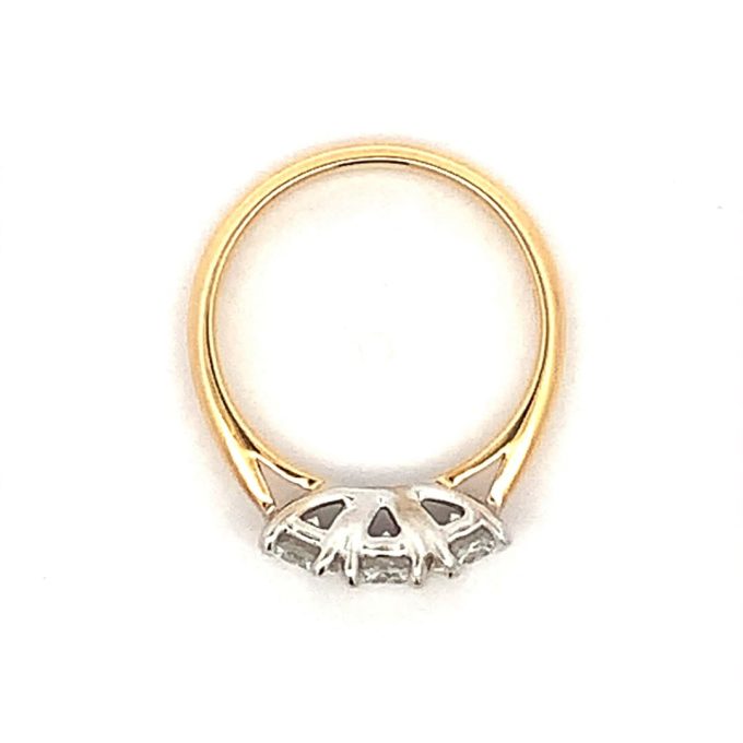 Diamond Trilogy Yellow Gold Ring