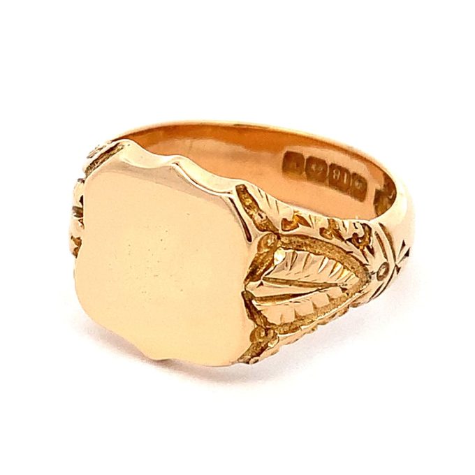 Antique 18ct Gold Gents Signet Ring