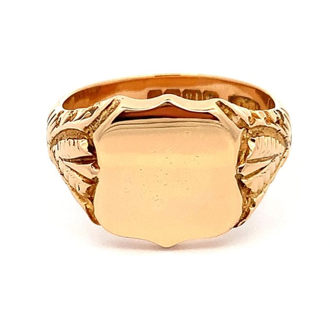 Antique 18ct Gold Gents Signet Ring