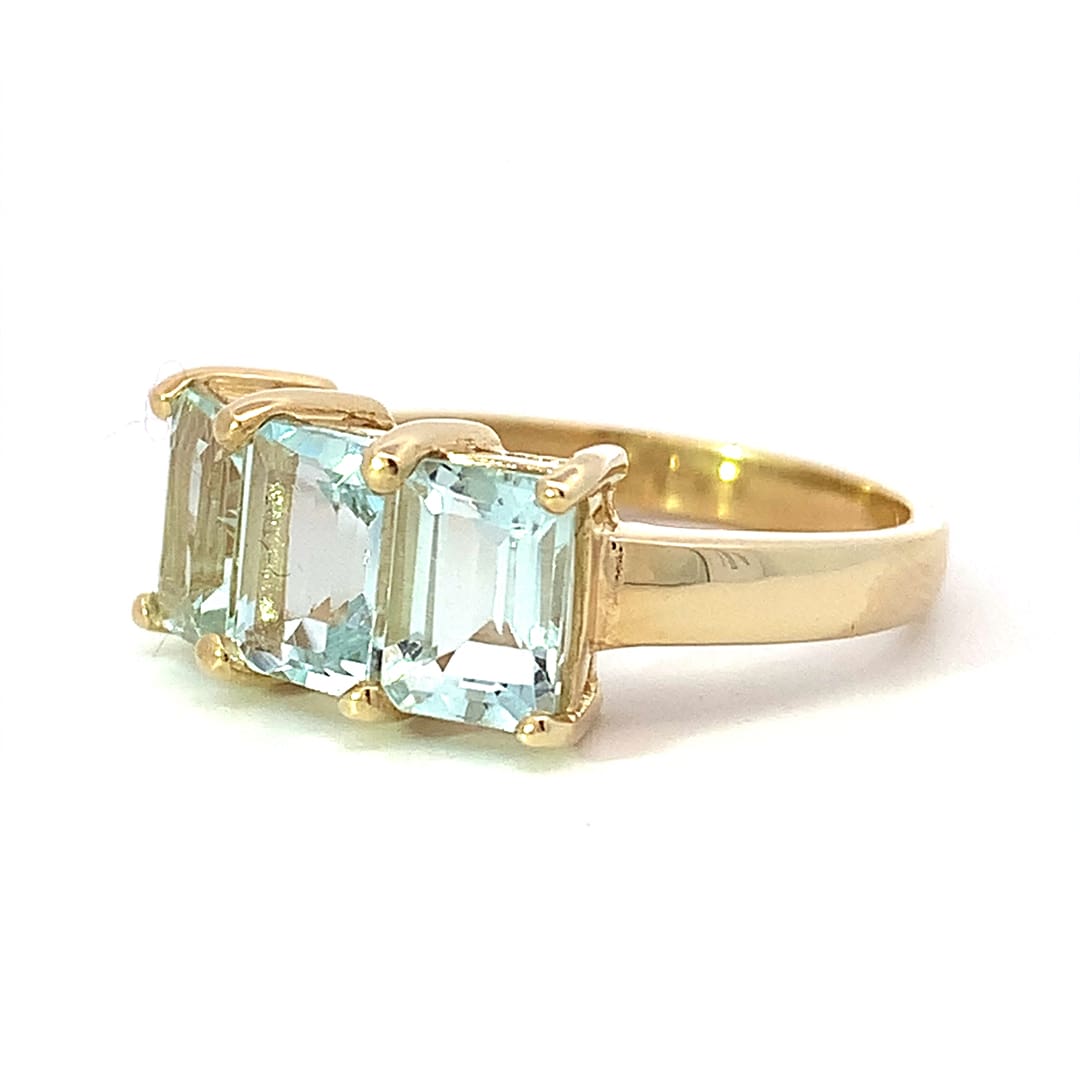Yellow Gold Aquamarine Dress Ring