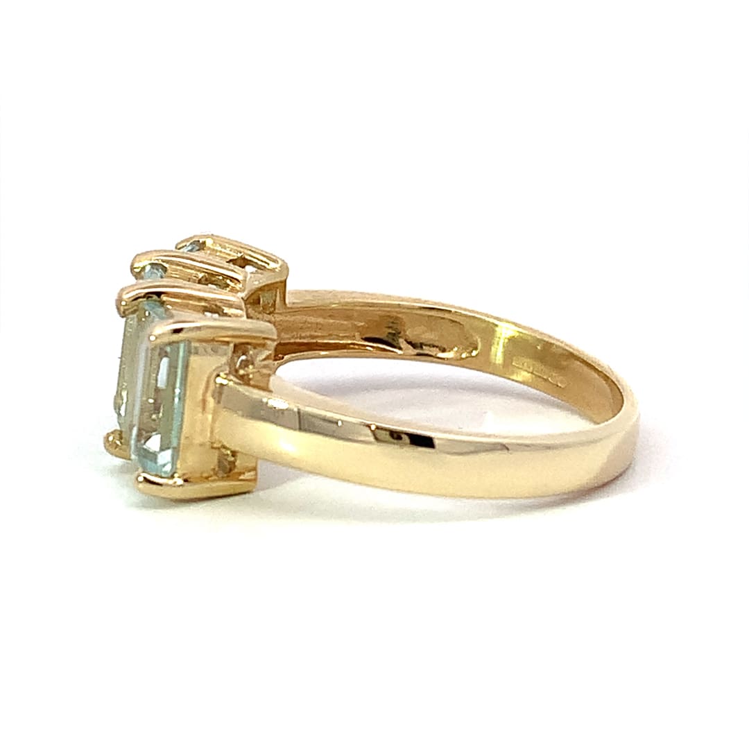 Yellow Gold Aquamarine Dress Ring