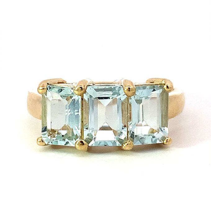 Yellow Gold Aquamarine Dress Ring