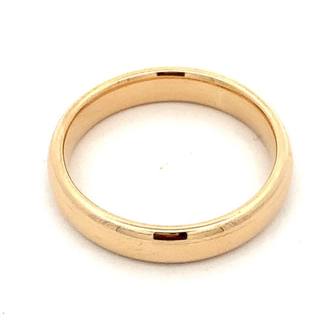 9ct Gents Yellow Gold Court Band 4.5mm