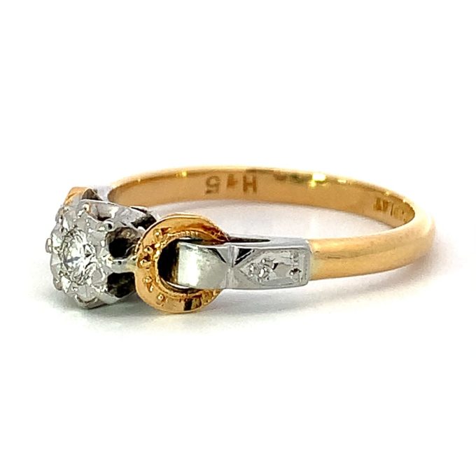 Vintage 18ct & Platinum Diamond Solitaire Ring