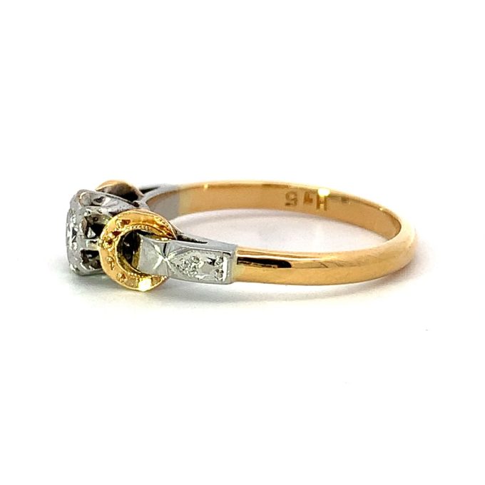 Vintage 18ct & Platinum Diamond Solitaire Ring