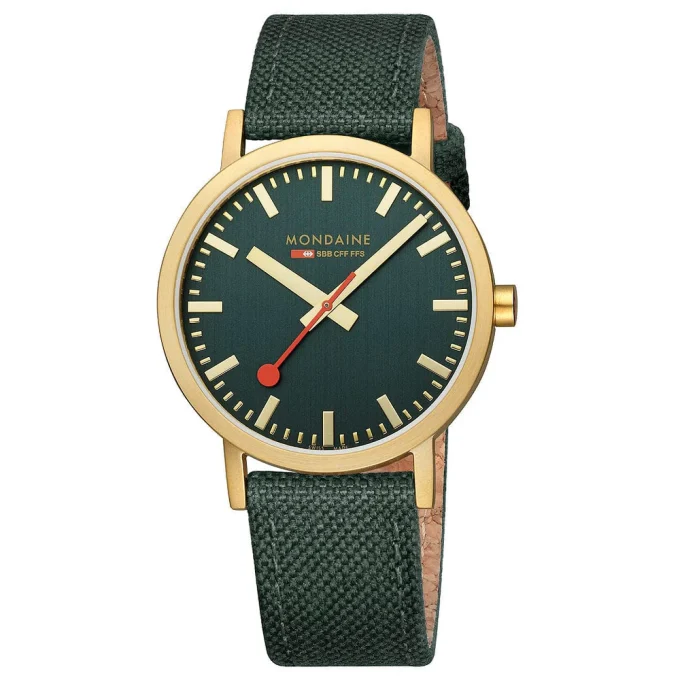 Mondaine Forest Green Textile Watch 40mm A660.30360.60SBS