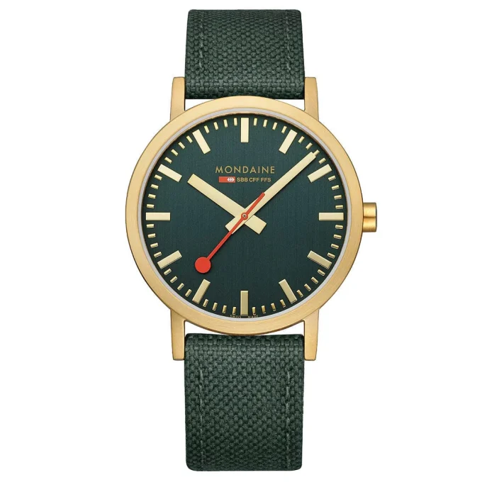 Mondaine Forest Green Textile Watch 40mm A660.30360.60SBS