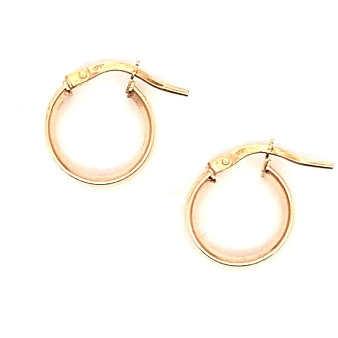 Yellow Gold Wide Creole Hoop Earrings
