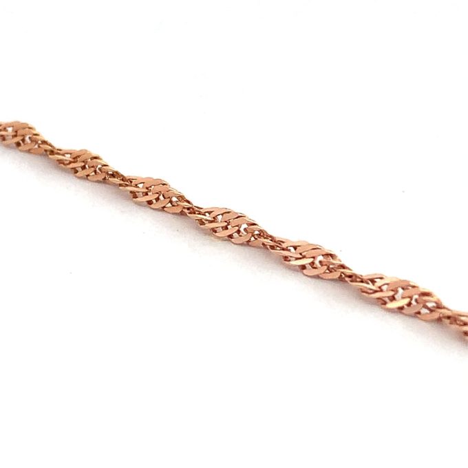 9ct Rose Gold Twist Chain Bracelet