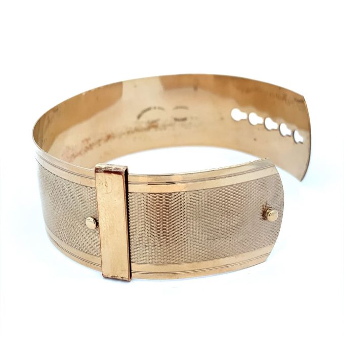 Vintage 9ct Rolled Gold Buckle Bangle