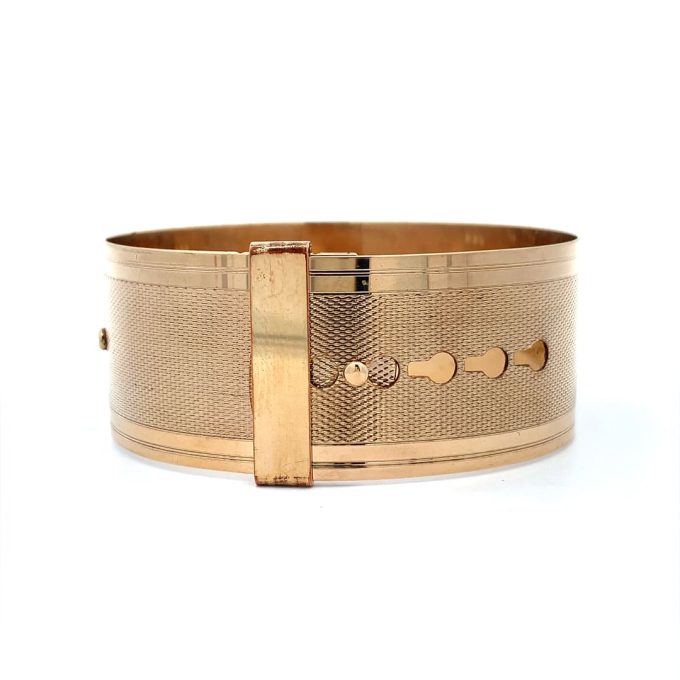 Vintage 9ct Rolled Gold Buckle Bangle