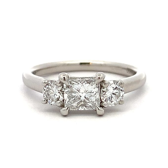 Princess Diamond Trilogy Platinum Ring