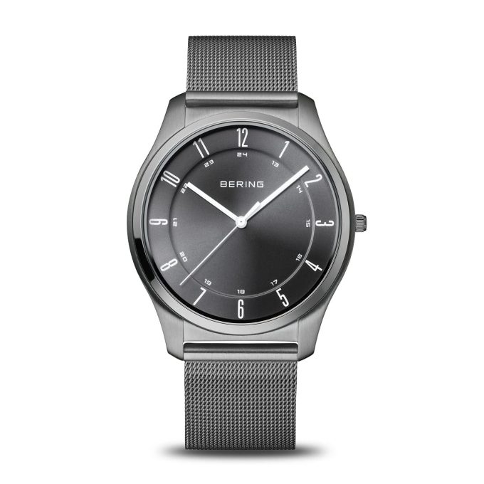 Bering Gun Metal Ultra Slim Gents Watch 18340-377