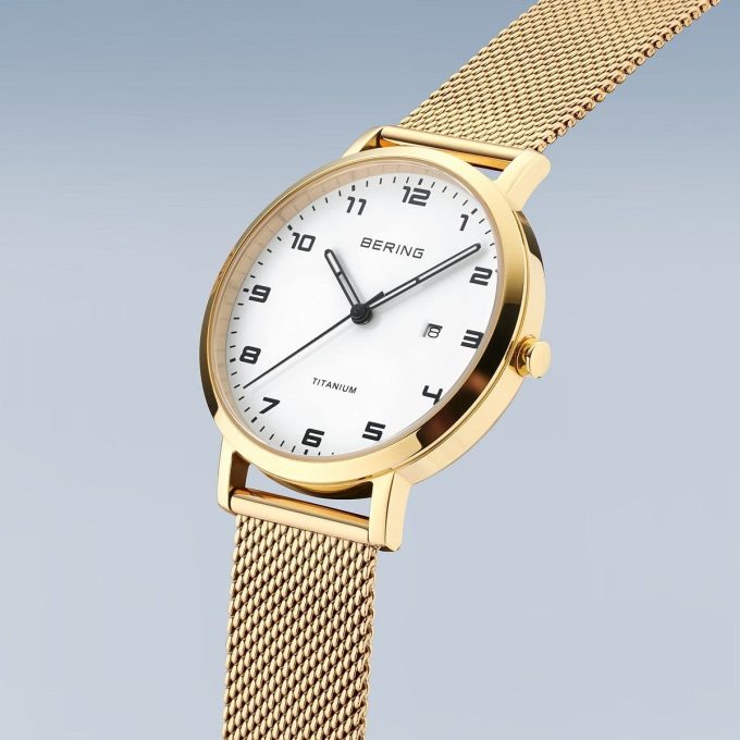 Bering Ladies Gold Titanium Watch 18634-334