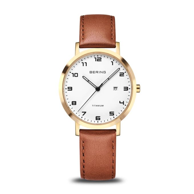 Bering Ladies Gold Titanium Watch 18634-534