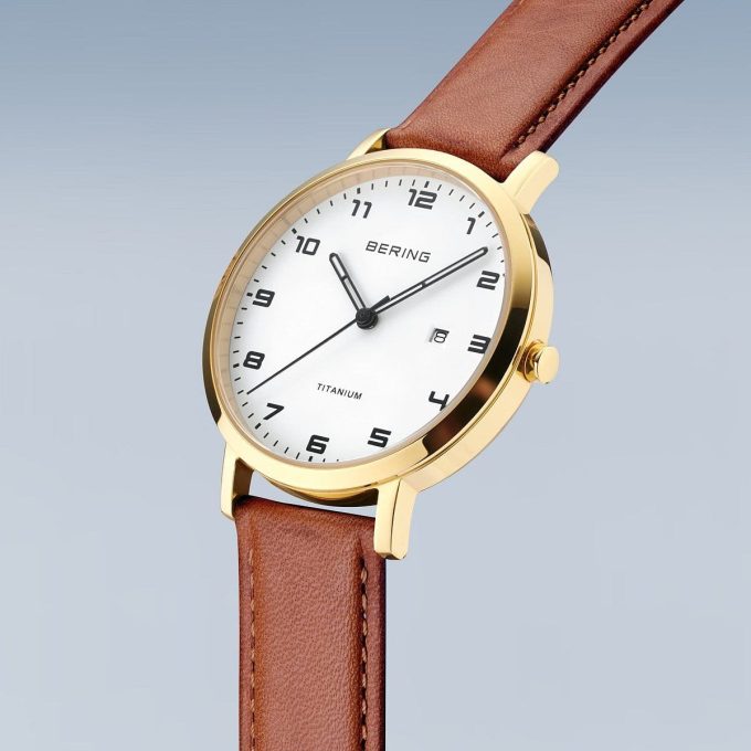 Bering Ladies Gold Titanium Watch 18634-534
